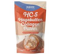 HC5 Polvere di Rosa Canina e Collagene Monte Nativo (500g) - Con Collagene, Vitamina C, Zinco e Biotina - Per Pelle, Capelli, Unghie e Sistema Immunitario - Superfood Naturale Senza Additivi