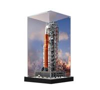 HCAEIOFJ Espositore in acrilico trasparente per icone 10341 applicabile per NASA Artemis Space Launch System Designed Display Box Gift (solo vetrina) (fondo nero+sfondo 2)