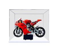 HCAEIOFJ Espositore in acrilico trasparente per Lego Technic 42202, applicabile per Ducati Panigale V4 S, idea regalo (solo vetrina) (fondo bianco)