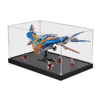 HCAEIOFJ Vetrina in acrilico trasparente per Lego Mar-vel 76286 applicabile ai Guardiani della Galassia: The Milano Buildable Display Box Gift (solo vetrina) (fondo nero 2 mm)