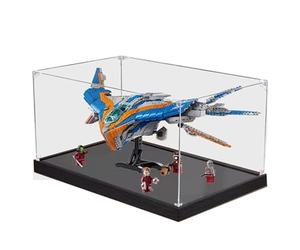 HCAEIOFJ Vetrina in acrilico trasparente per Lego Mar-vel 76286 applicabile ai Guardiani della Galassia: The Milano Buildable Display Box Gift (solo vetrina) (fondo nero 2 mm)