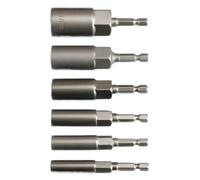 hcaioz 6 pezzi mm-17 mm 80 di lunghezza extra profonda bullone dado bit set metrico 1/4,35 attacco esagonale adattatore presa a impatto for utensili elettrici scz.