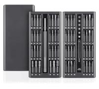 hcaioz Set di cacciaviti precisione 63 in 1, punte for cacciavite Phillips Torx magnetiche, kit utensili manuali for riparazioni professionali domestiche scz.(63 in 1)