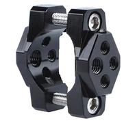hcaioz Supporto for paraurti in lega di alluminio for motocicletta da 17-32 mm, morsetto for faro ausiliario, supporto for manubrio GPS (colore: nero)