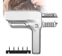 HCAUYNN Macchina Estensione Dei Capelli per Barbiere, Disegno Di Avvertimento Della Batteria Bassa, Non Danneggia I Capelli Con Clip Di Estensione Dei Capelli Nero/Beige, Per Capelli Umani,Black