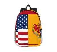 HCBPWVQA Zaino con stampa bandiera della Spagna americana per donne e uomini borsa leggera per laptop casual zaino per laptop da 15 pollici, Nero , Taglia unica