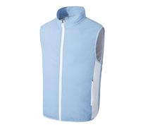 HCDZF Gilet Rinfrescante per Uomini e Donne con Ventole per Climatizzazione Abbigliamento con Ventola Portatile per L'Estate,Light Blue,XXL