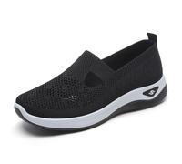HCDZF Scarpe da Ginnastica Casual da Donna Slip on Scarpe in Rete Traspirante per Camminare in Bicicletta,Nero,36 EU