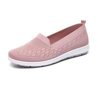 HCDZF Scarpe da Ginnastica Casual da Donna Slip on Scarpe in Rete Traspirante per Camminare in Bicicletta,Rosa,39 EU