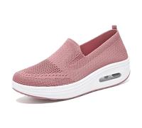 HCDZF Scarpe da Ginnastica Casual da Donna Slip on Scarpe in Rete Traspirante per Camminare in Bicicletta,Rosa,35 EU