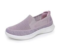 HCDZF Scarpe da Ginnastica Casual da Donna Slip on Scarpe in Rete Traspirante per Camminare in Bicicletta,Viola,40 EU
