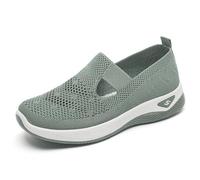 HCDZF Scarpe da Ginnastica Casual da Donna Slip on Scarpe in Rete Traspirante per Camminare in Bicicletta,Verde,39 EU