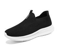 HCDZF Scarpe da Ginnastica Casual da Donna Slip on Scarpe in Rete Traspirante per Camminare in Bicicletta,Nero,35 EU