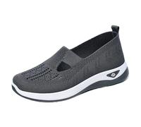HCDZF Scarpe da Ginnastica Slip-on in Maglia Traspirante da Donna Scarpe da Passeggio Leggere e comode,Dark Gray,37 EU