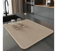 HCDZF Tappetino di Asciugatura per bancone da Cucina, Tappetino Assorbente per Macchina da caffè da Cucina, Tappetino Assorbente per scolapiatti, stoviglie, Tazze,Marrone,50x60cm