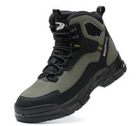 HCDZF Uomini Sneaker di Sicurezza con Punta in Acciaio, Scarpe da Lavoro Leggere Sportive protettive per Costruzioni industriali a Prova di puntura,Nero,46 EU