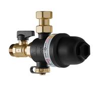 HCE DirtOUT Compact - Defangatore Magnetico Sottocaldaia 3/4" Super-Compatto - Filtro con Magnete Potenziato per Caldaie a Condensazione - Installazione Orizzontale e Verticale - Made in Italy