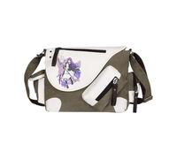 Hcenxan Borsa a tracolla da donna per uomo e donna, borsa per la scuola giapponese, impermeabile, per studenti di ritorno a scuola, Nero , 32*26cm