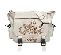 Hcenxan Borsa a tracolla da donna per uomo e donna, borsa per la scuola giapponese, impermeabile, per studenti di ritorno a scuola, bianco, 32*26cm