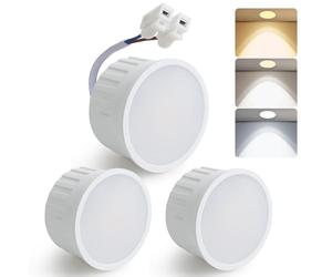 HCFEI Modulo LED ultra piatto, diametro 50 x 24 mm, per faretto da incasso, 5 W, 450 lm, 110° 230 V, bianco caldo, bianco naturale, bianco freddo, sostituisce lampadine GU10 MR16, impermeabile IP44