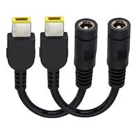 HCFeng Convertitore da DC 5,5 mm x 2,1 mm a interfaccia quadrata, convertitore da DC 5,5 mm x 2,1 mm a punta quadrata, adattatore di alimentazione per computer portatile, compatibile con Le-no-vo