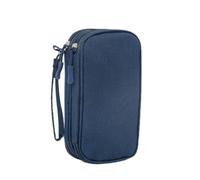 HCFGS Borsa organizer portatile per cavi, organizer da viaggio a doppio strato, custodia elettronica all-in-one per accessori tecnici, caricabatterie, power bank, auricolari, elementi essenziali per
