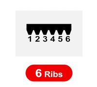 HCGX 3 Pezzi PJ508 200J Cinghia trapezoidale 3/4/5/6 Costole for Cintura Macchina Parti del Modello RC(3Piece 200J 6Ribs)