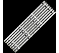 HCGX 8-Piece LED Backlight Strips for 49-inch TV, Replacement for U49V870VKE H49V5000, L/R Type Set, Part #K490WDC1 4708-K49WDC