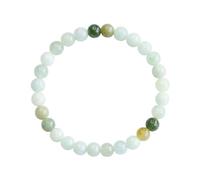 HCGX Bracciale Donna in Vera Giada, Elastico con Perline Multi-Tesoro di Giadeite Myanmar Grado A for la Meditazione Yoga Fengshui Benedizione della Buona Fortuna, 6 mm