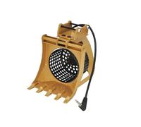 HCGX Connettore Attacco rapido RC e Cambio Benna, Adattatore Pin Completamente in Metallo for Modelli 1550 1580 1592 in 1/14(Screening Bucket)