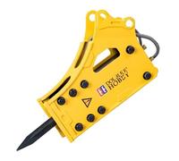 HCGX Kit Benna con Attacco rapido in Metallo for Modello RC EC160E 1:14 | Fast Swapping Heavy Duty Alloy Attachments for E010 E111 Scale Hydraulic Excavators(Metal Hammer)