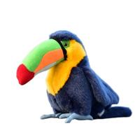 HCGX Peluche realistico a forma di tucano da 8,5 pollici, morbido peluche, uccello colorato (Ramphastos toco)