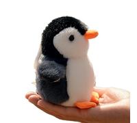 HCGX Portachiavi di peluche a forma mini pinguino da 4,7 pollici, simpatico portachiavi a, piccolo (Spheniscidae)(Black)