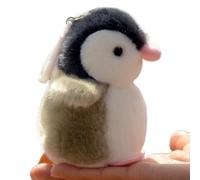 HCGX Portachiavi di peluche a forma mini pinguino da 4,7 pollici, simpatico portachiavi a, piccolo (Spheniscidae)(Grey)