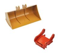 HCGX Pulizia di trincee in Metallo con Benna Grande Adatta for Parti Larga for Escavatore 1550/1580/ 1592/1594/ 1593 1/14 RC(Bucket with Hitch)