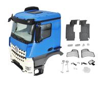 HCGX Set Cabina Shell for Camion 1/14 RC, assemblato e Verniciato Blu, Corpo in plastica PC for autocarro con cassone Ribaltabile Parti della Testa del Trattore