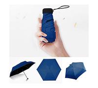 HCHL Ombrello Pieghevole da Viaggio, Piccolo Ombrello Pieghevole di Moda, Uomini di Regalo delle Donne Pioggia Mini Pocket Parasol, Ombrello A Doppio Uso Clear Rain (Color : Navy)