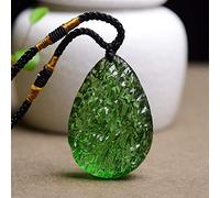 HCHL Pietra moldavite, Vera Moldavite Grezza Ciondolo Meteorite Ceco, Collana di Gioielli Meteorite Verde Ruvida Gioielli in Cristallo Moldavite, Gioielli da Donna (Color : A)