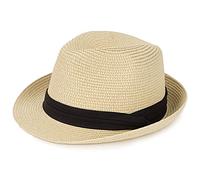 Hcimooy Cappello di Paglia a Tesa Corta da Donna Cappello Panama Fedora Beach Sun Trilby per Le Vacanze Cappello Estivo Arrotolabile da Uomo…