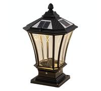 HCIPJQY Lampada Solare Dimmerabile Per Esterni Lanterna Moderna Per Esterni Con Finitura Nera Lampada Impermeabile Per Esterni Lampada Solare Decorativa In Vetro Per Portico E Giardino, Accensione