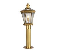 HCIPJQY Lampade Da Palo Interamente In Rame Con Vetro, Lampada Da Giardino Per Esterni Lampada A Colonna In Stile Rustico Vintage Europeo Lampada Da Giardino Impermeabile Moderna Per Villa