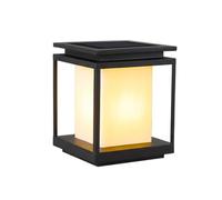 HCIPJQY Luci Solari Da Esterno A Colonna, Luci Per Terrazza, Decorazione Da Giardino Per Patio Esterno Con Impermeabilità IP65 Lampada A Colonna LED Quadrata Lanterna Da Palo Dimmerabile