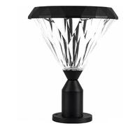 HCIPJQY Semplice Lampione Solare Apparecchio Solare Da Parete Con Alloggiamento In Alluminio E Paralume In Acrilico Lampada A Colonna Da Giardino Per Esterni Con Finitura Nera Opaca Apparecchio Di