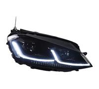 HCKCLMBMZW Fari Posteriori Per VW Per G&olf 7.5 Per G&olf 7 2013-2020 Faro Dell'auto DRL Hid Testa Della Segnale Dinamico Bi Lampade Anteriori Proiettore(Black All LED,7.5)