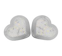 HCKCLMBMZW Indicatore Direzione Laterale 2 Pezzi Indicatori Direzione Laterali A Forma Cuore Rosso 12V Luce Accessoria Per Auto Camion E Rimorchi(bianca)