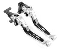 hcksw Accessori per moto Leve freno per W800 2019-2020 W 800 CNC alluminio regolabile pieghevole leve freno frizione (nero+argento)