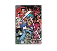 HCLJY Poster decorativo da parete a tema anime Scott Pilgrim, stampa artistica su tela, poster decorativo moderno, per camera da letto, per camera da letto, 30 x 45 cm