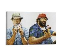 HCLJY Poster decorativo da parete su tela, motivo: Bud Spencer e Terence Hill, stampa moderna, per camera da letto, per camera da letto, 20 x 30 cm
