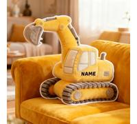 HCLRIU Cuscini Personalizzati con Nome Cuscini Personalizzati a Forma di Escavatore, Camion, Treno, Dinosauro, Animale Domestico e Pianoforte, Perfetti per Letti, Camere da Letto e Soggiorni