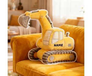 HCLRIU Cuscini Personalizzati con Nome Cuscini Personalizzati a Forma di Escavatore, Camion, Treno, Dinosauro, Animale Domestico e Pianoforte, Perfetti per Letti, Camere da Letto e Soggiorni